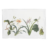 Aziatische botanische bloemperken Leaf Pillowcase Kussensloop (Voorkant)