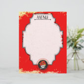 Aziatische brandkappen, menu letterhoofd (Staand voorkant)