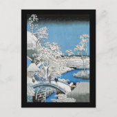 Aziatische brug en sneeuwlandschap Briefkaart (Voorkant)