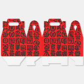 Aziatische Chinese Symbolen Rode Gift Favoriete Do Bedankdoosjes (Ongevouwen)