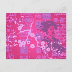 Aziatische collage Briefkaart