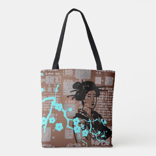 Aziatische collage tote bag (Achterkant)