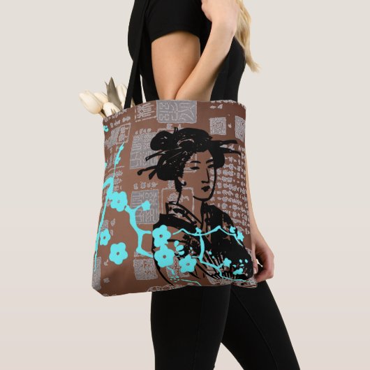 Aziatische collage tote bag (Dichtbij)