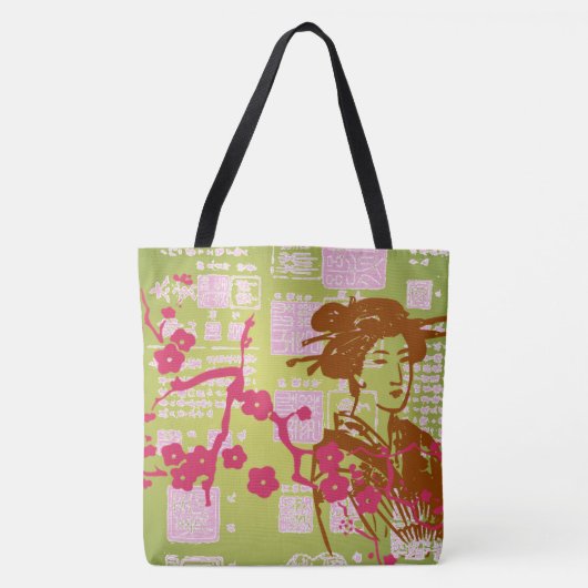 Aziatische collage tote bag (Voorkant)