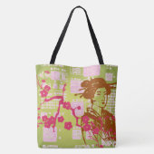 Aziatische collage tote bag (Achterkant)