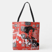 Aziatische collage tote bag (Voorkant)