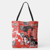 Aziatische collage tote bag (Achterkant)