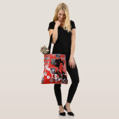 Aziatische collage tote bag (Op model)