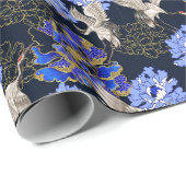 Aziatische Crane Gift Wrapping Paper Cadeaupapier (Rol Hoek)
