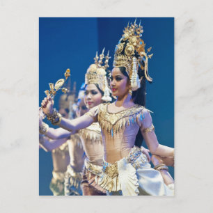 Aziatische dansers briefkaart