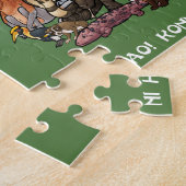 Aziatische dieren - puzzle met puzzel (Zijkant)