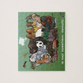 Aziatische dieren - puzzle met puzzel (Verticaal)