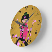 Aziatische Doll Ronde Klok (Hoek)