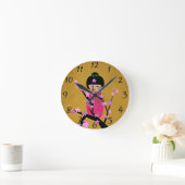 Aziatische Doll Ronde Klok (Huis)