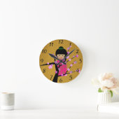 Aziatische Doll Ronde Klok (Huis)