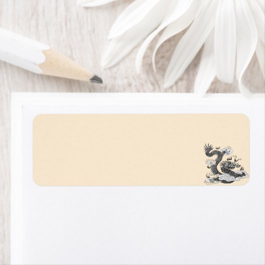 Aziatische draak etiket (Insitu)