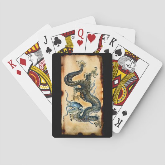  Aziatische draak Fantasy Art-speelkaarten Pokerkaarten (Achterkant)