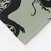 Aziatische draak fleece deken (Hoek)