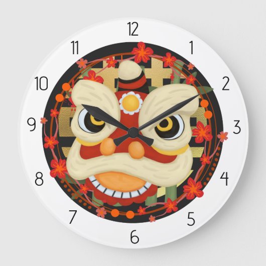 Aziatische draak grote klok (Voorkant)