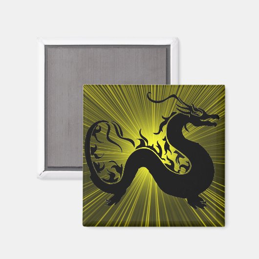 Aziatische Draak Magneet (Voorkant / Achterkant)