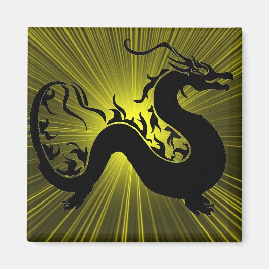 Aziatische Draak Magneet (Voorkant)