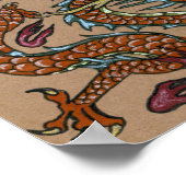 Aziatische draak poster (Hoek)