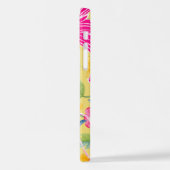 Aziatische draak - Roze op pasta iPhone Hoesje (Linkerkant)