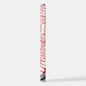 Aziatische draak - White op Black Floral iPhone Ca iPhone Hoesje (Rechterkant)