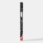 Aziatische draak - Zwart op rood iPhone Hoesje (Rechterkant)