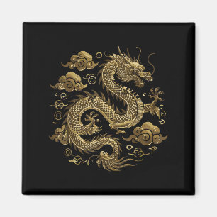 Aziatische Dragon Clouds Chinees Japans Mannen W Magneet