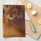 Aziatische Dragon Keukenhanddoek (Quarter Fold)