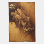 Aziatische Dragon Keukenhanddoek (Verticaal)