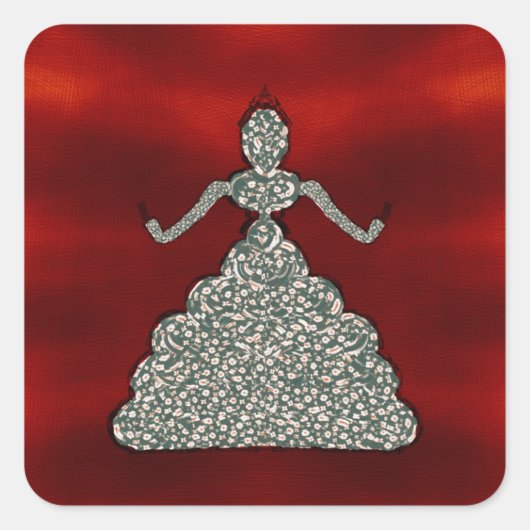 Aziatische dresse Stickers (Voorkant)