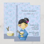 Aziatische droom - uitnodiging van de Birthday Par (Voorkant / Achterkant)