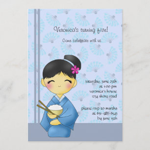 Aziatische droom - uitnodiging van de Birthday Par