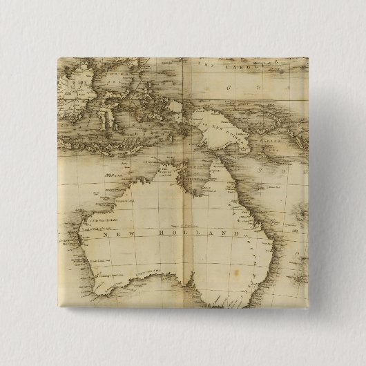 Aziatische eilanden vierkante button 5,1 cm (Voorkant)