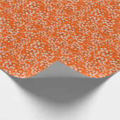 Aziatische Elegantie: Rode Bloemen Naadloze Print Cadeaupapier (Hoek)