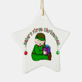 Aziatische Elf Baby 1e Kerstmis Ornament (Rechts)
