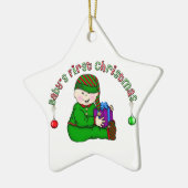 Aziatische Elf Baby 1e Kerstmis Ornament (Links)