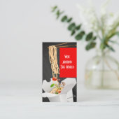 Aziatische Fast Food Restaurant Visitekaartje (Staand voorkant)