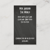 Aziatische Fast Food Restaurant Visitekaartje (Achterkant)