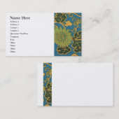 Aziatische Floral Blue Cloth Visitekaartje (Voorkant / Achterkant)