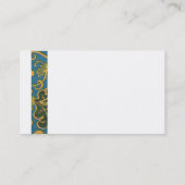 Aziatische Floral Blue Cloth Visitekaartje (Achterkant)