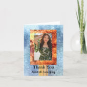 Aziatische Foto Afstuderen Dankuwel Bedankkaart (Voorkant)