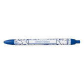 Aziatische geïnspireerde blauw witte Chinoiserie Blauwe Inkt Pen (Voorkant)