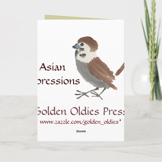 Aziatische geïnspireerde  Kaarten (Achterkant)