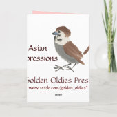 Aziatische geïnspireerde  Kaarten - Kersenbloesems (Achterkant)