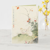 Aziatische geïnspireerde  Kaarten - Konijnen (Gele Bloem)