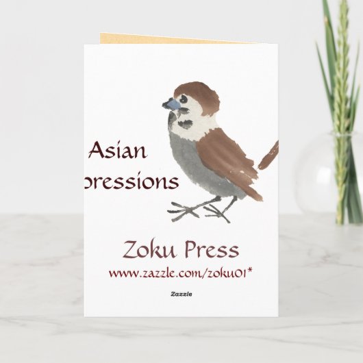 Aziatische geïnspireerde  Kaarten - Monkey (Achterkant)