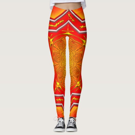 Aziatische geïnspireerde Leggings (Voorkant)